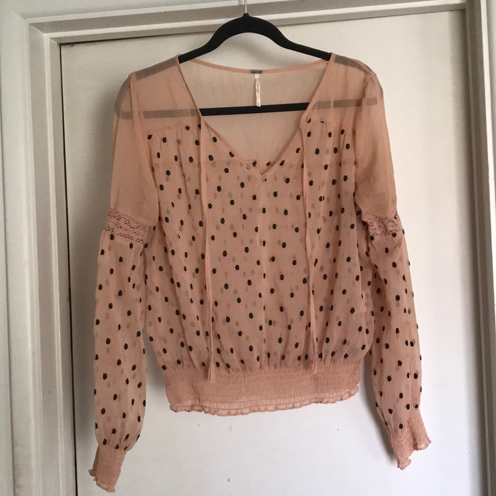 Free people pink top size M